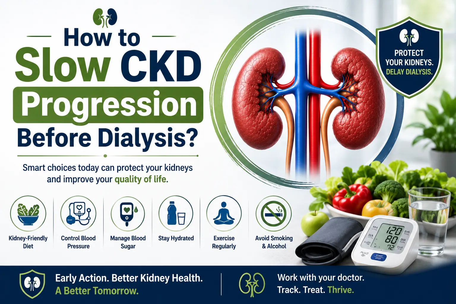 How to Slow CKD Progression Before Dialysis?